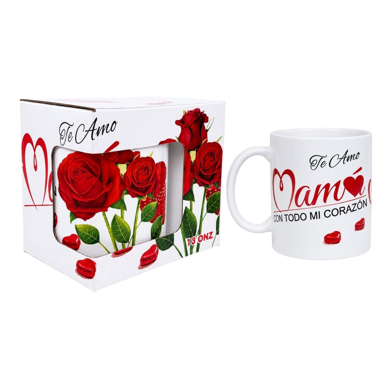 TAZA DE PORCELANA DÍA DE LA MADRE  10X9CM
