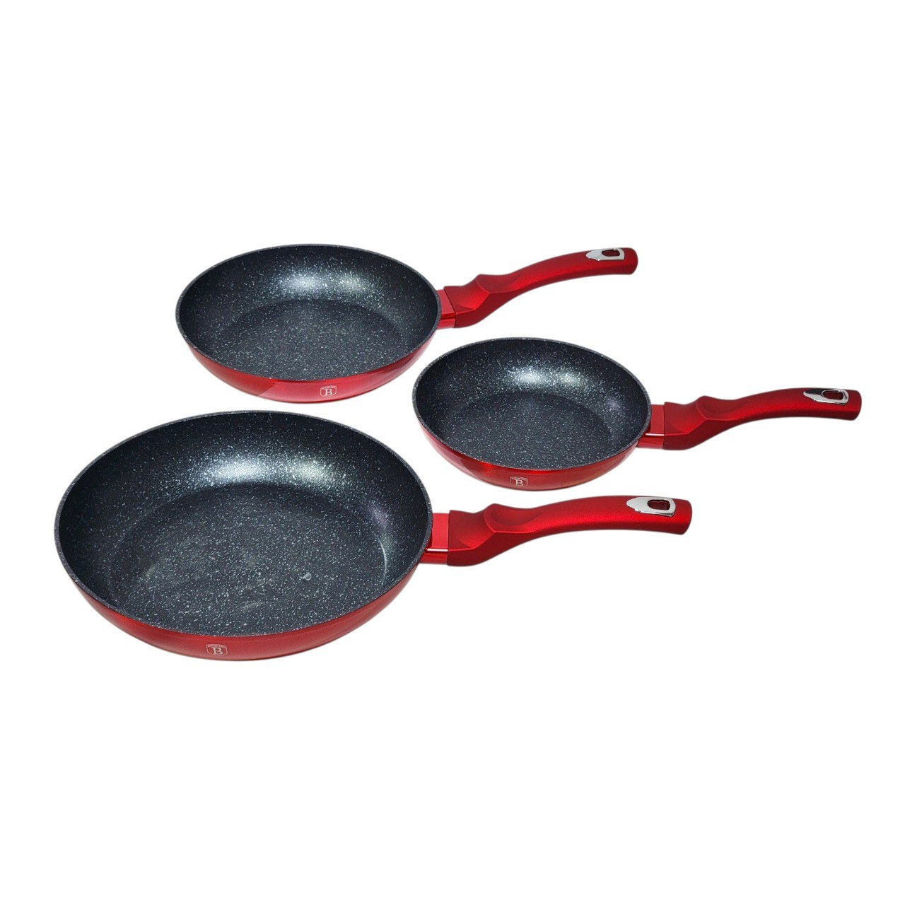 SET DE SARTENES ANTIADHERENTES DISEÑO ELEGANTE 3PCS BERLINGER HAUS