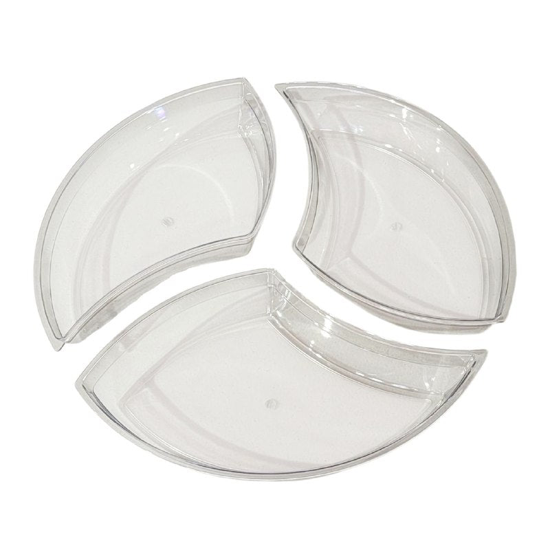 ESTANTE ORGANIZADOR TRANSPARENTE DE 3 NIVELES CON RUEDAS MULTIFUNCIONAL 65CM