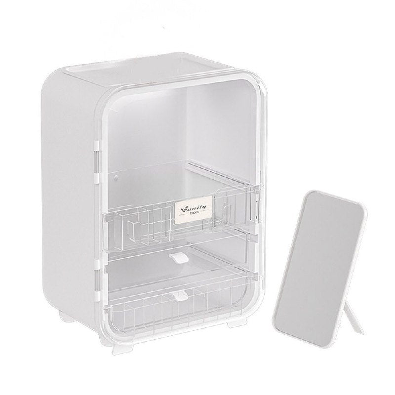 ORGANIZADOR DE MAQUILLAJE O COSMETICOS CON ESPEJO VANITY BOX COLOR BLANCO
