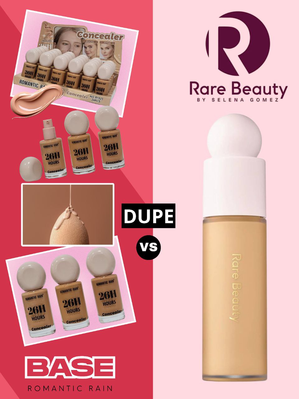 CORRECTOR LIQUIDO DE OJERAS DE ALTA COBERTURA Y DURACION RESISTENTE AL AGUA ROMANTIC RAIN (DUPE DE RARE BEAUTY)