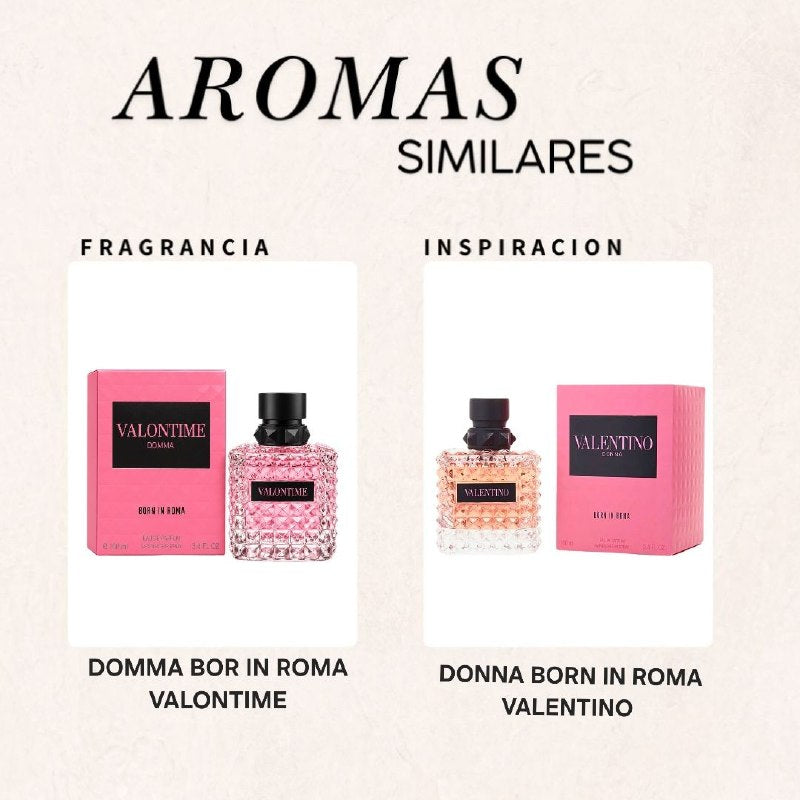 DOMMA BORN IN ROMA VALONTIME EDP 100ML (M) (AROMA SIMILAR VALENTINO DONNA BORN IN ROMA)