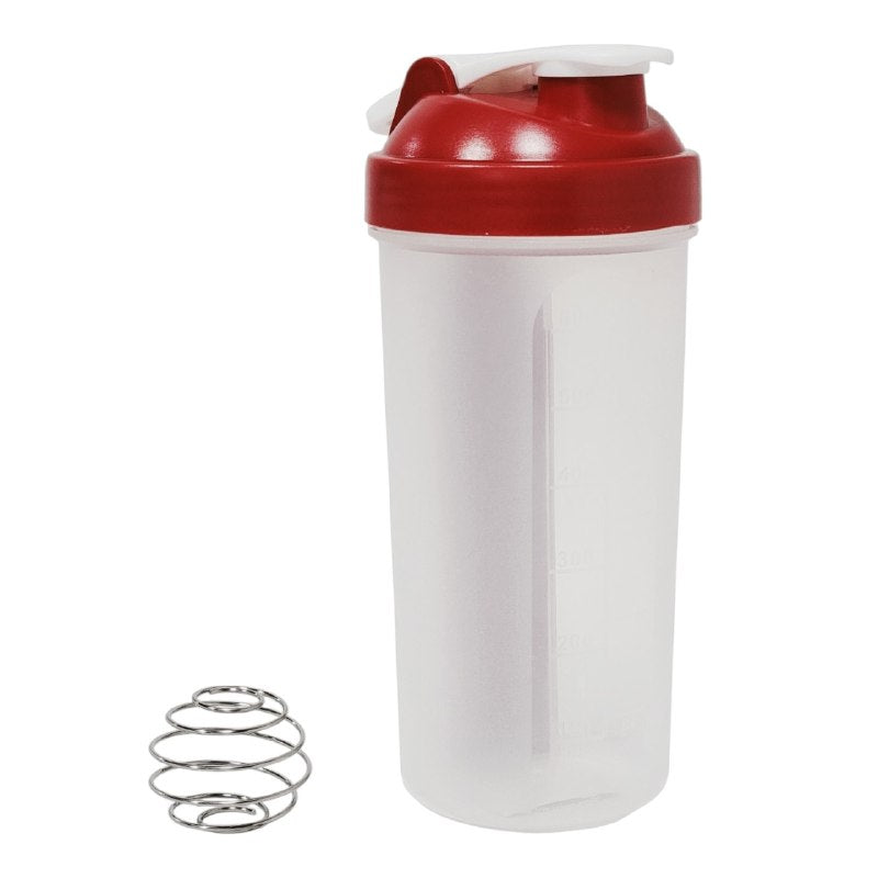 BOTELLA MEZCLADORA CON ORGANIZADOR DE VITAMINAS 2 EN 1 DE PLASTICO RESISTENTE 600ML