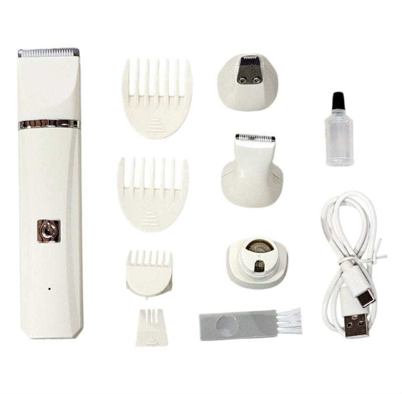 MAQUINA CORTADORA DE PELO PARA MASCOTAS 4 EN 1 DE ACERO INOXIDABLE Y CERAMICA