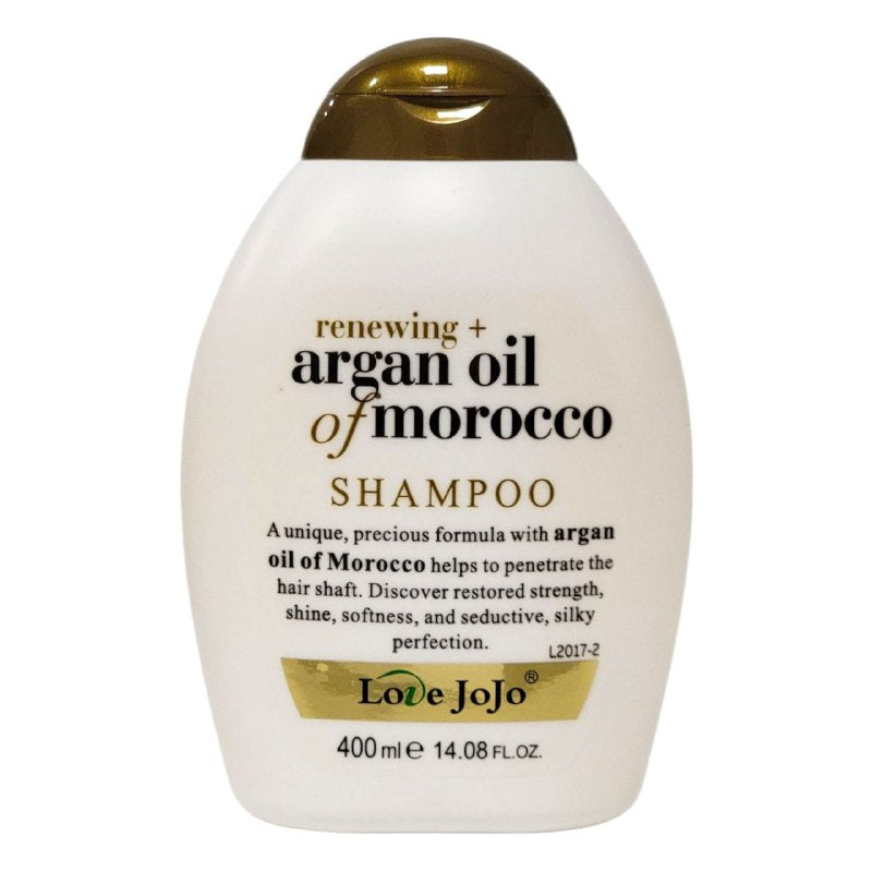 SHAMPOO PARA EL CABELLO CON ACEITE DE ARGAN DE MARRUECOS, QUE PENETRA PROFUNDAMENTE EL TALLO CAPILAR, RESTAURA LA FUERZA, BRILLO Y LA SUAVIDAD DEL CABELLO LOVE JOJO 400ML