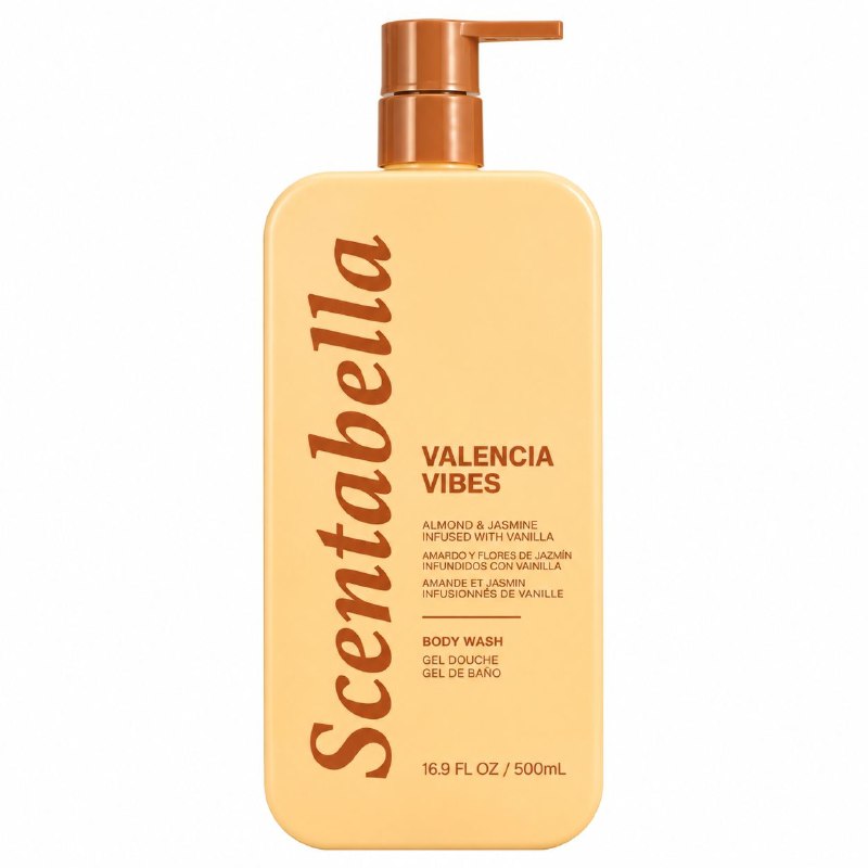 GEL DE DUCHA HIDRATANTE LIMPIADOR SUAVE CON AROMA ALMENDRA, JAZMIN Y VAINILLA SCENTABELLA 500ML