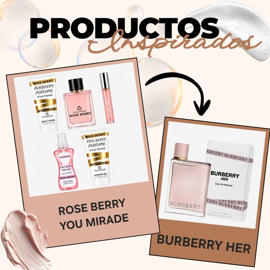 SET YOU MIRADE ROSE BERRY EDP 100ML GEL DE DUCHA 150ML EDP 15ML BODY MIST 100ML CREMA CORPORAL 150ML (M)