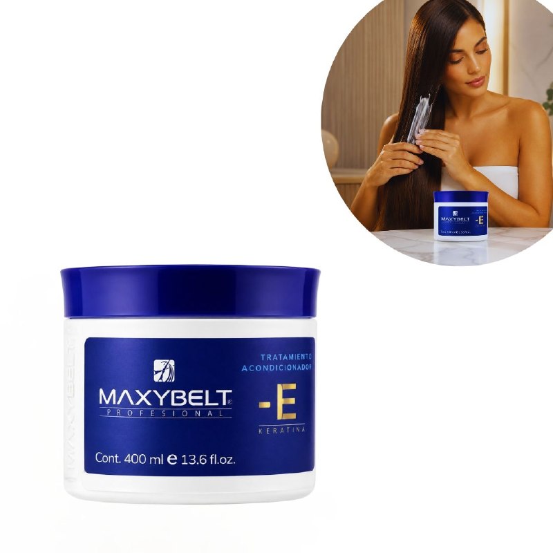 TRATAMIENTO ACONDICIONADOR FORTIFICANTE CON KERATINA PARA CABELLO DAÑADO MAXYBELT 400ML
