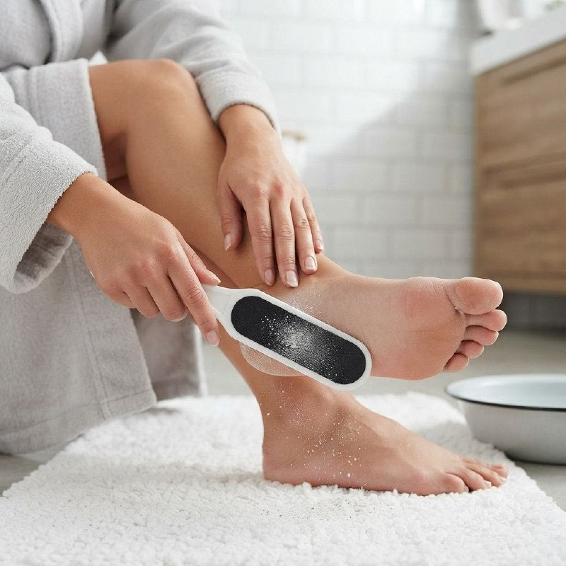 LIMA PARA PEDICURE DOBLE CARA ERGONÓMICO Y CÓMODO