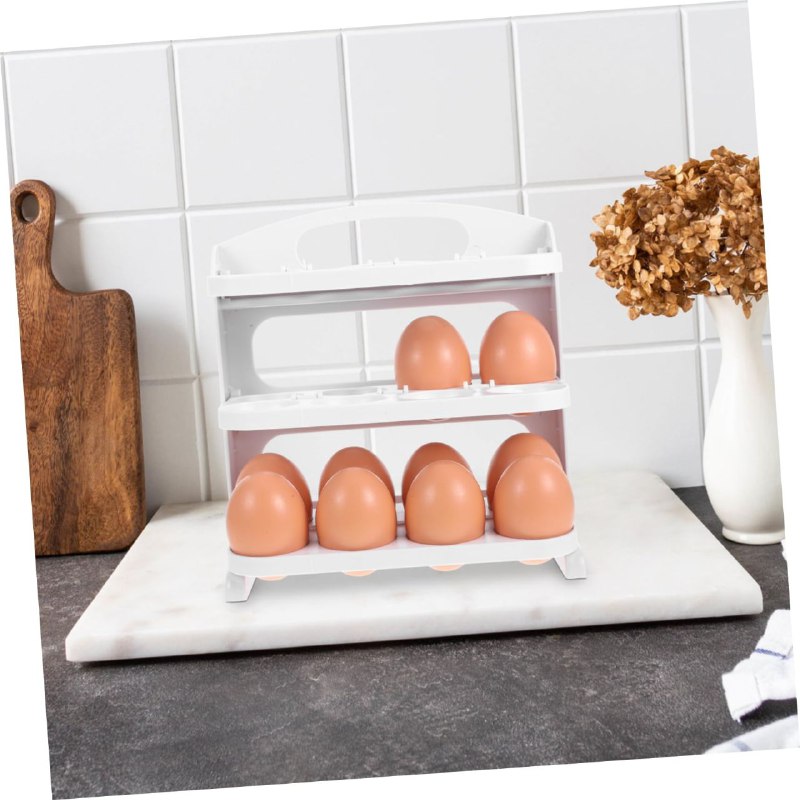 ORGANIZADOR DE HUEVOS TRANSPARENTE HUEVERA PARA 24 HUEVOS, CONSERVACION FRESCA, FACIL DE GUARDAR EGG STORAGE BOX 16.5X31.5X7.5CM