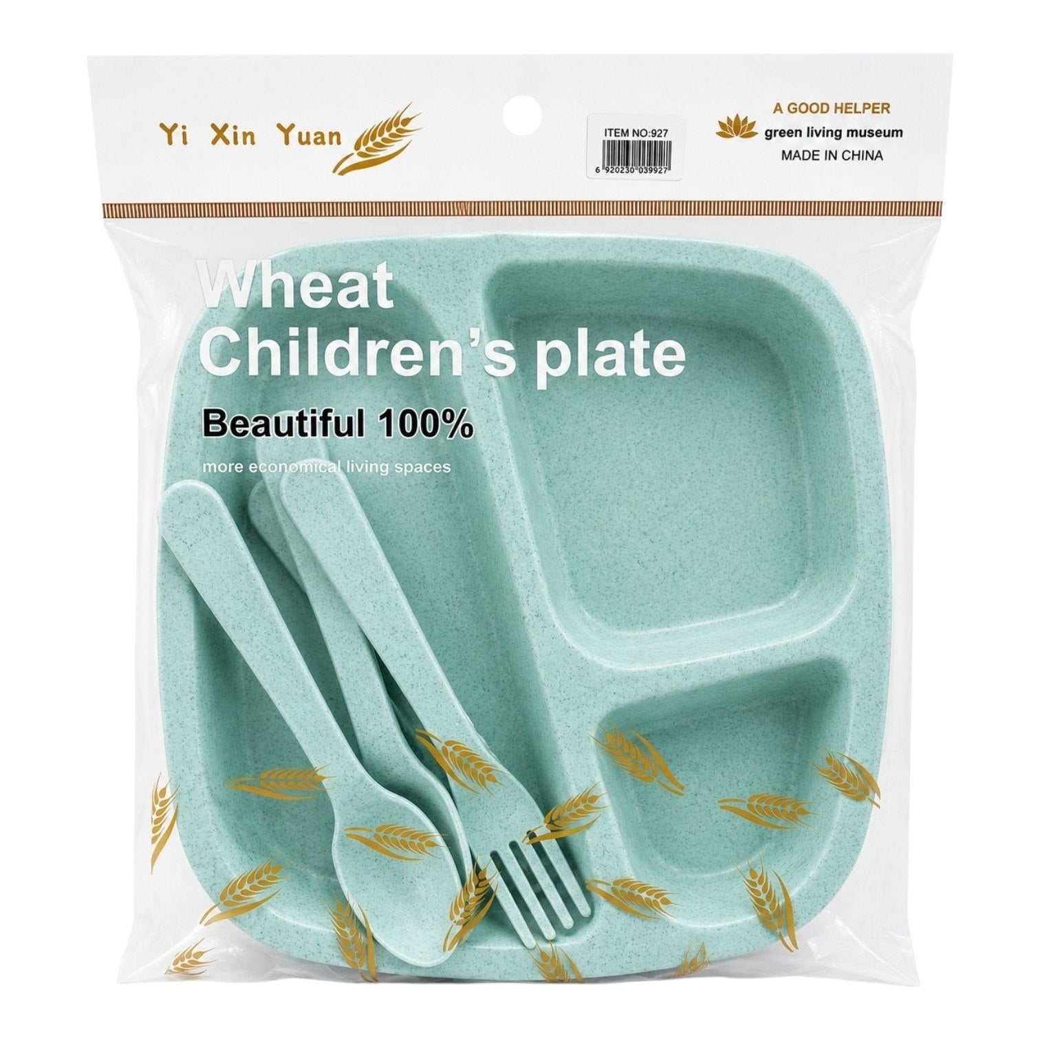 PLATO EN SET INFANTIL PRÁCTICAS Y DIVERTIDAS YI XIN YUAN 2 PLATOS/ 2 JUEGOS DE CUCHARAS Y TENEDORES
