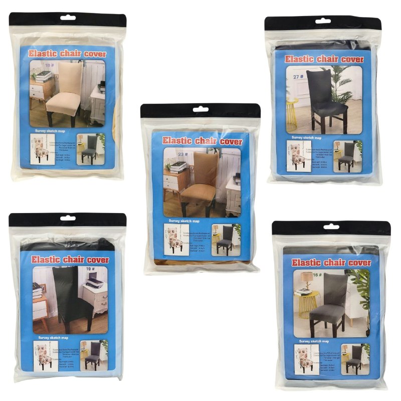FORRO ELASTICO PROTECTOR PARA SILLAS DE COMEDOR, ANTIDESLIZANTE DE LICRA, EXTRAIBLES Y LAVABLES, 5 COLORES, MEDIDAS DEL RESPALDO 45X65CM, MEDIDAS ASIENTO 40X50CM