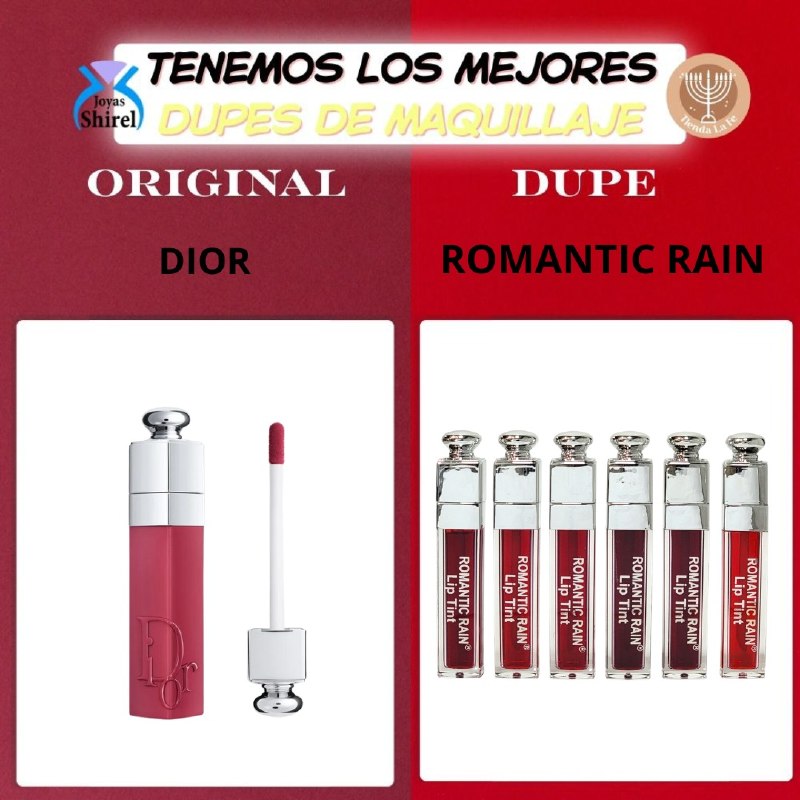 TINTA DE LABIOS HIDRATANTE DE COLOR NATURAL DURADERO ROMANTIC RAIN (DUPE DE DIOR)