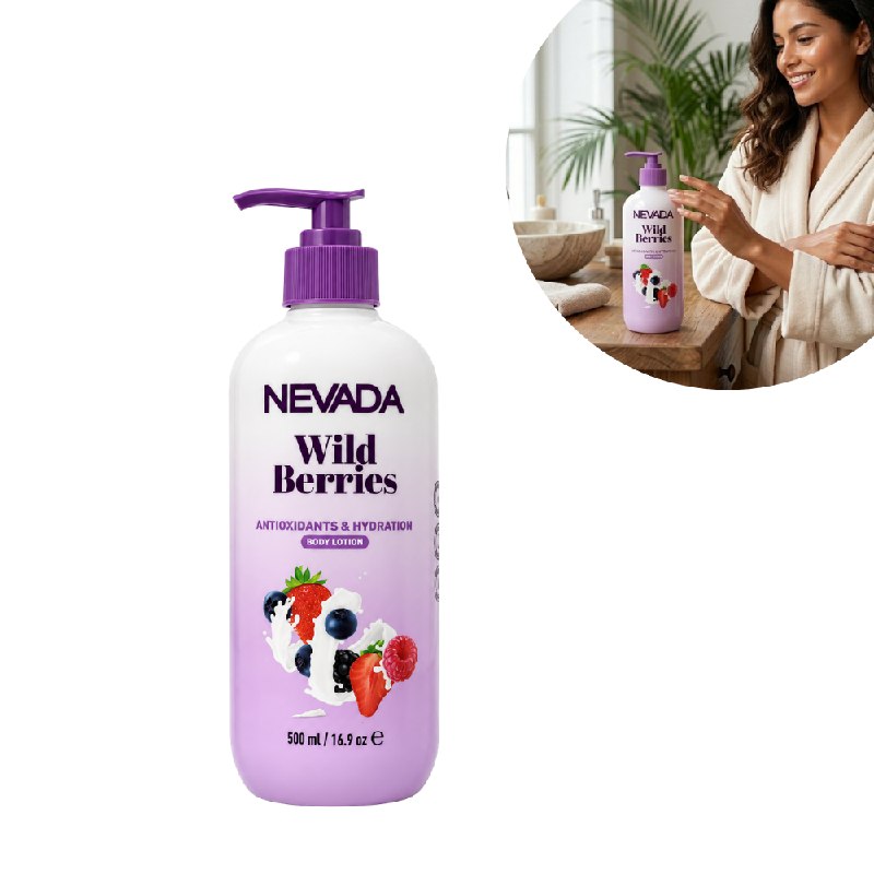 CREMA CORPORAL HIDRATANTE Y NUTRITIVA CON AROMA A BAYAS SILVESTRES NEVADA 500ML