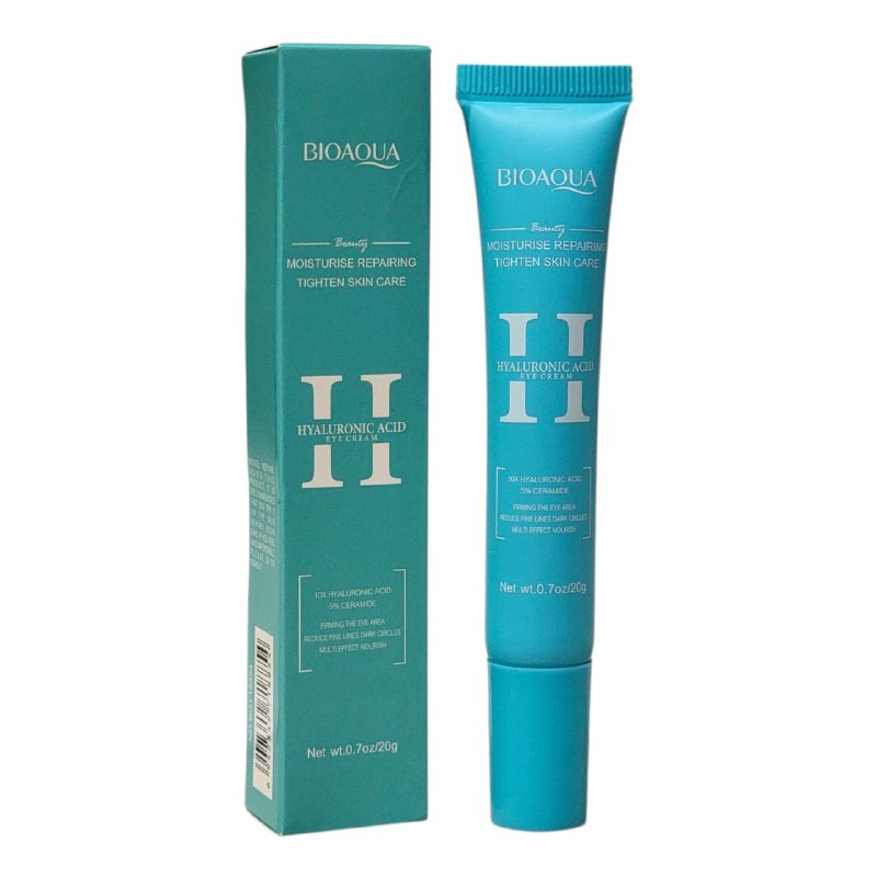 CREMA FACIAL PARA CONTORNO DE OJOS HIDRATANTE CON ACIDO HIALURONICO BIOAQUA 20G