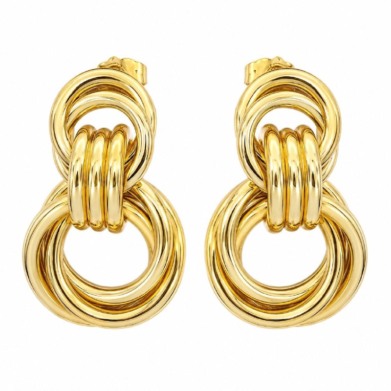 ARITOS DE ENCHAPE PARA DAMA 4CM