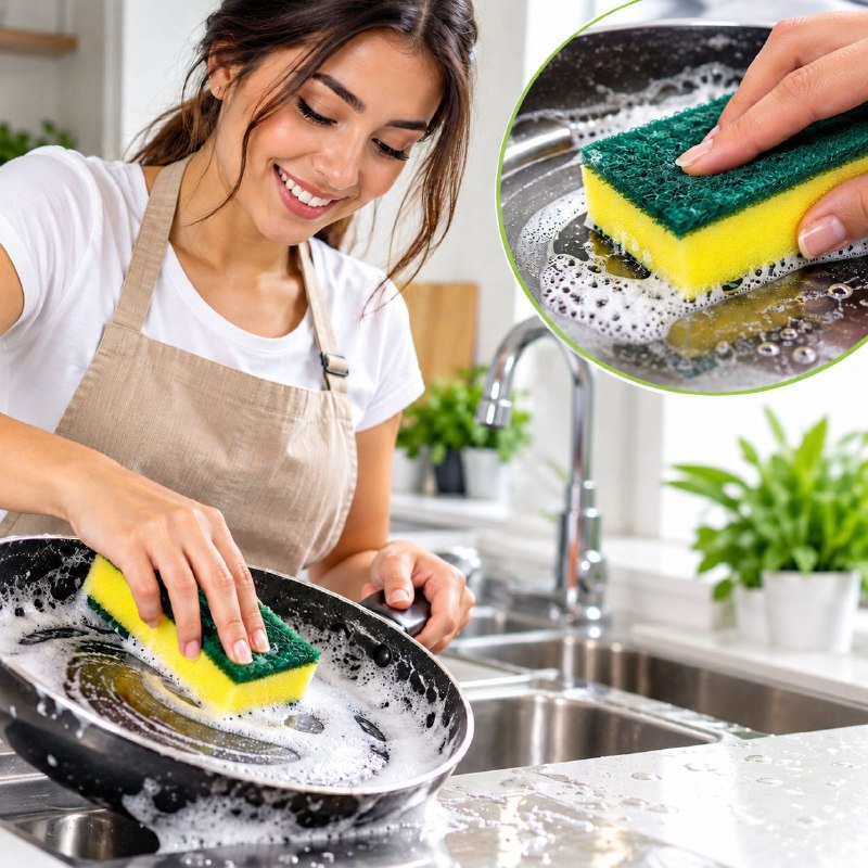 PAQUETE DE 10UND DE ESPONJA PARA LAVAR TRASTES MULTIUSOS FRESH START