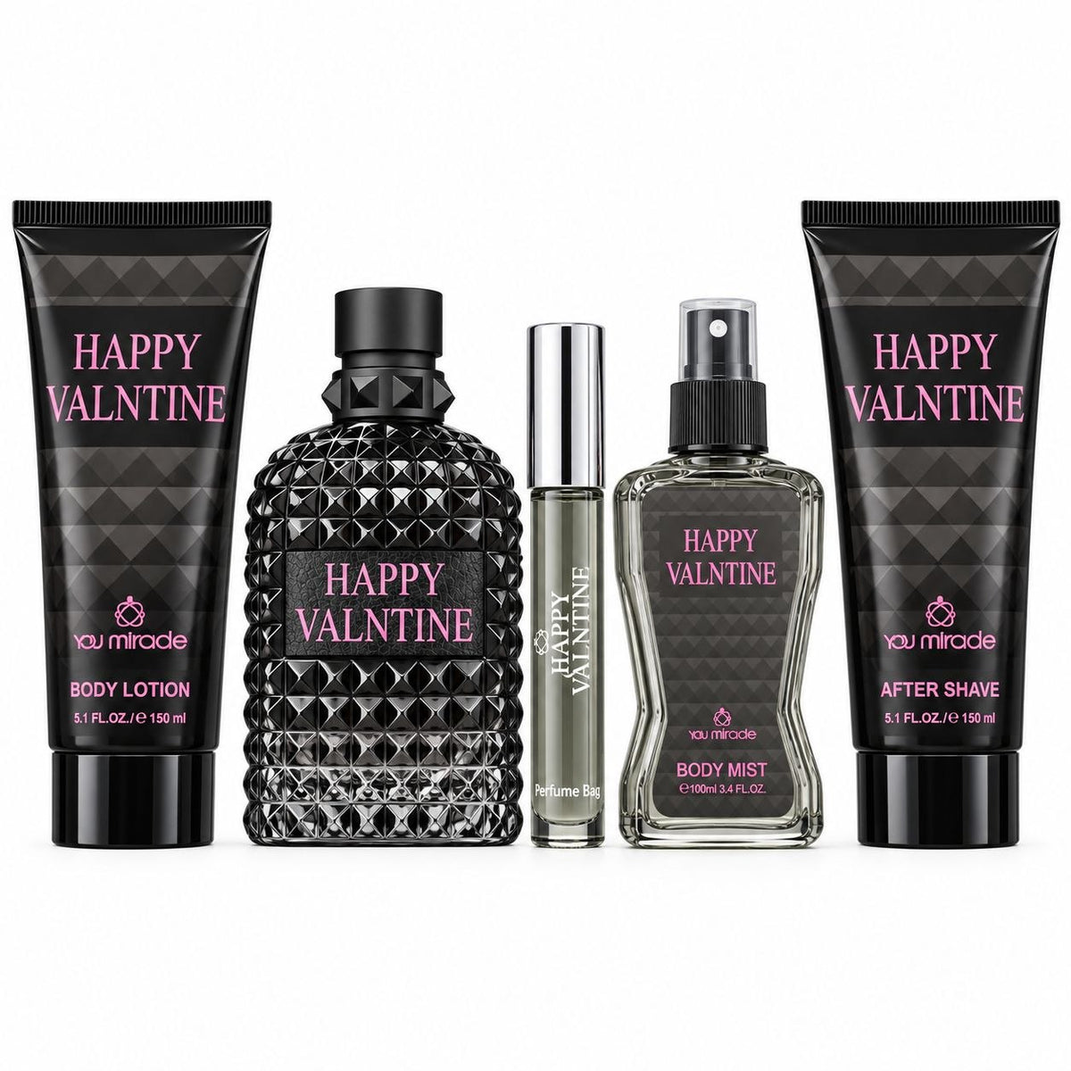SET YOU MIRADE HAPPY VALENTINE EDP 100ML AFTER SHAVE 150ML EDP 15ML BODY MIST 100ML CREMA CORPORAL 150ML (H)