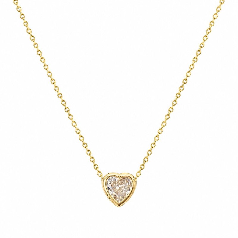 GARGANTILLA DE ENCHAPE PARA DAMA CON DISEÑO DE CORAZON 2CM (DUPE BRILLANT EARTH)