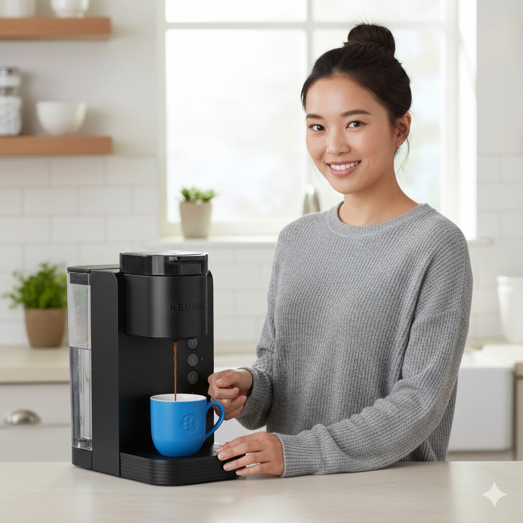 MAQUINA CAFETERA DE SERVICIO INDIVIDUAL EN COLOR NEGRO KEURIG K EXPRESS 36OZ 13CM