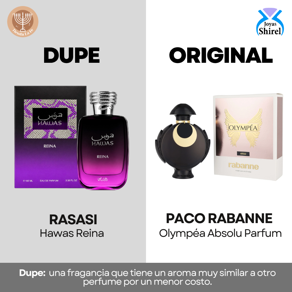 RASASI HAWAS REINA EDP 100ML (U) (DUPE PACO RABANNE OLYMPEA ABSOLU PARFUM)