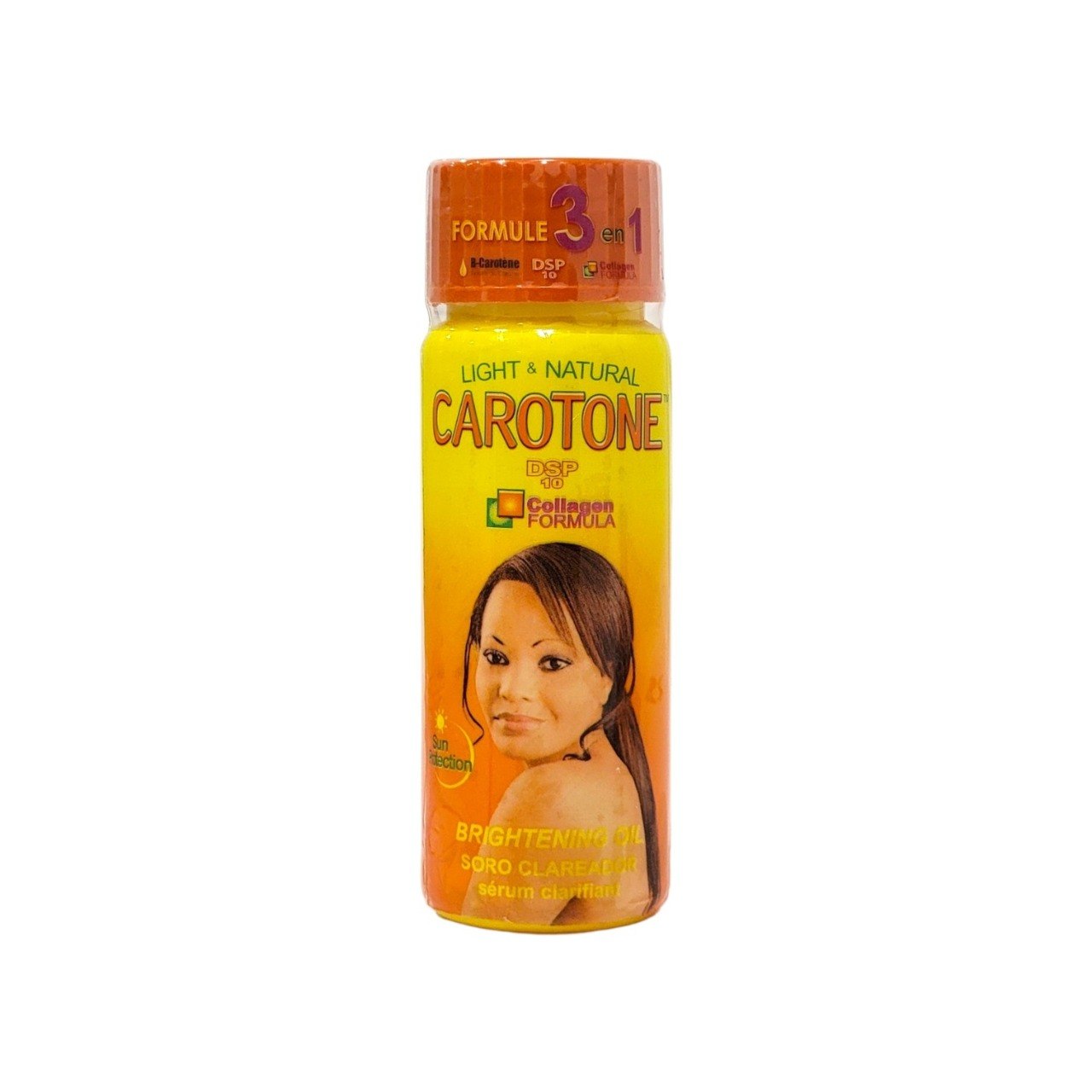 SUERO Y ACEITE CORRECTOR DE TONO REVITALIZANTE CON BETACAROTENA Y COLAGENO CAROTONE LIGHT & NATURAL 65ML COMPRA CAJA COMPLETA