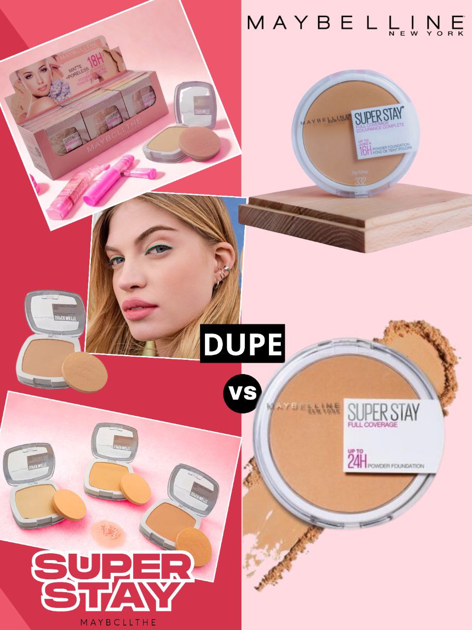POLVO COMPACTO FACIAL 3 TONOS MAYBCLLTHE COSMETICS 20G (DUPE DE MAYBELLINE)
