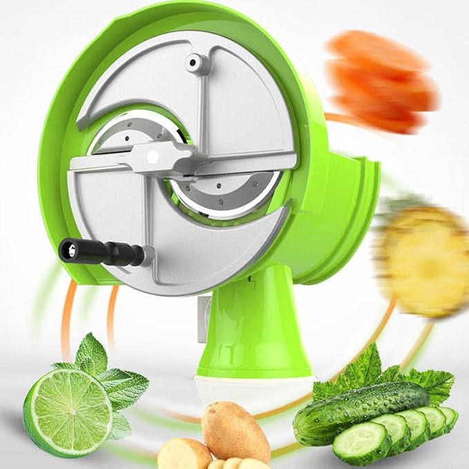 MAQUINA CHISMOLERA CORTADORA DE FRUTAS Y VERDURAS MULTIFUNCIONAL ROTATIVA DE ACERO INOXIDABLE