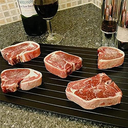 BANDEJA DE ALUMINIO DE DESCONGELACION RAPIDA PARA CARNES Y ALIMENTOS 35.5CMX20.5CM