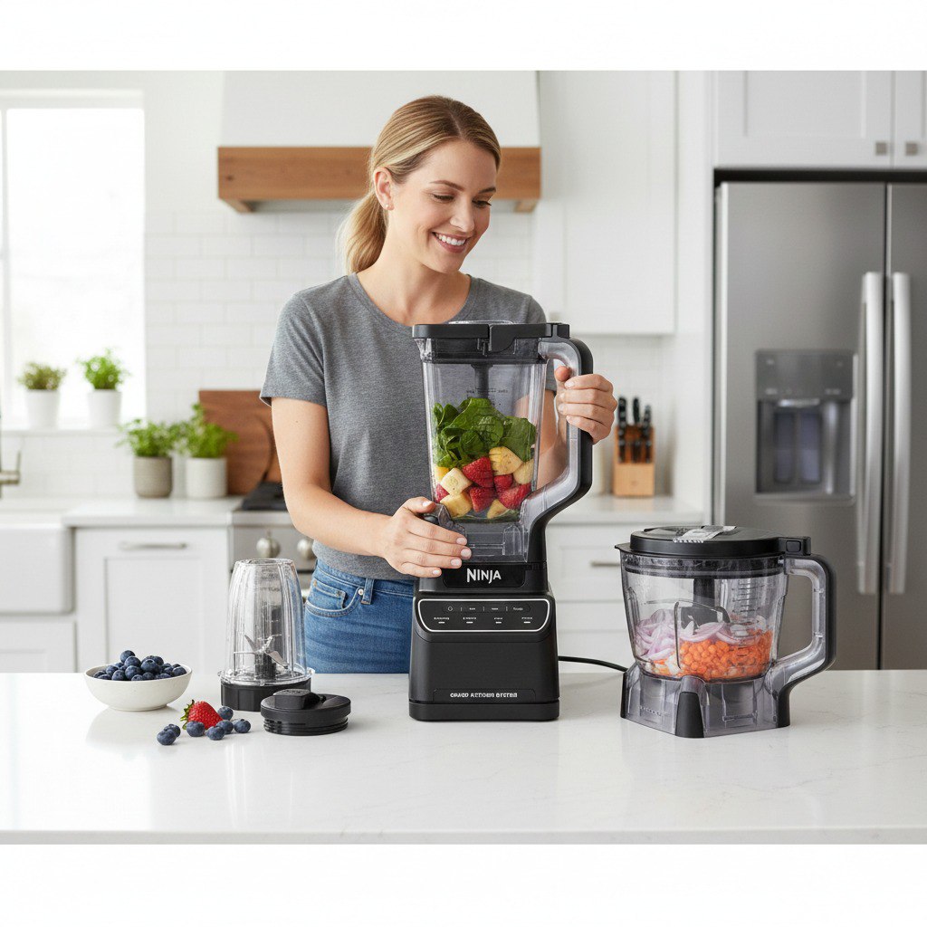 MAQUINA LICUADORA CON PATRONES INTELIGENTES DE PULSACIÓN Y PAUSA NINJA GRAND KITCHEN SYSTEM 1200