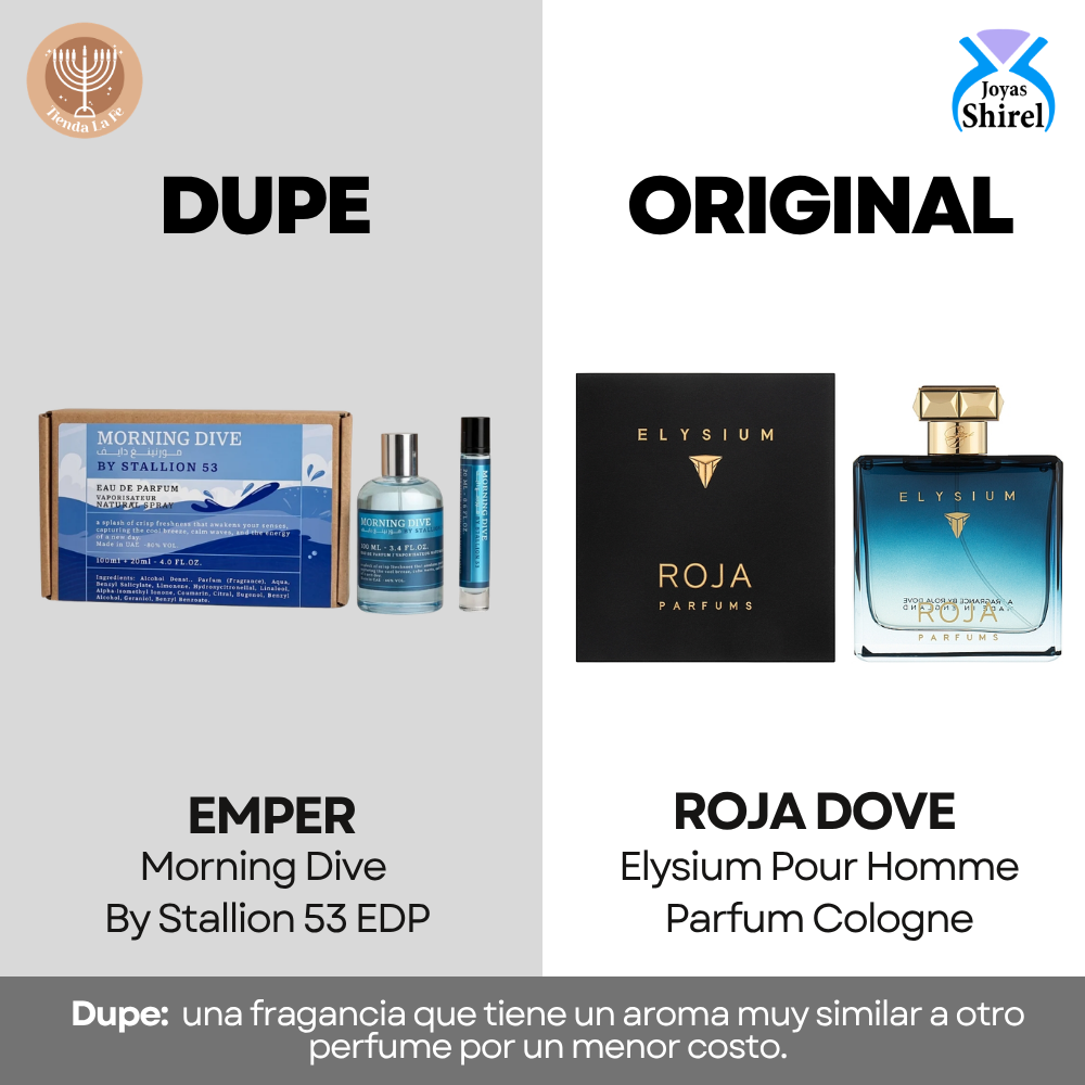SET EMPER MORNING DIVE BY STALLION 53 EDP 100ML EDP 20ML (H) (DUPE ROJA DOVE ELYSIUM POUR HOMME PARFUM COLOGNE)
