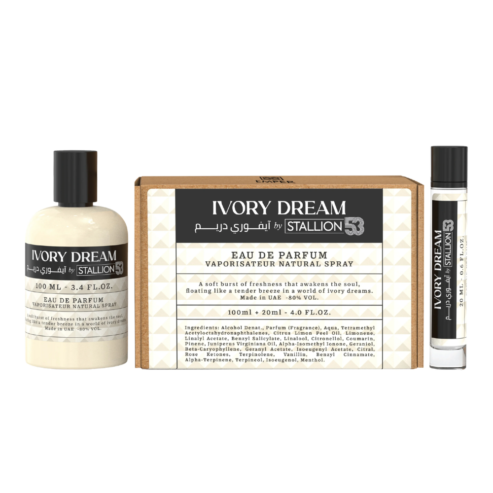 SET EMPER IVORY DREAM BY STALLION 53 EDP 100ML EDP 20ML (M) (DUPE DONNA BORN IN ROMA IVORY EDP)
