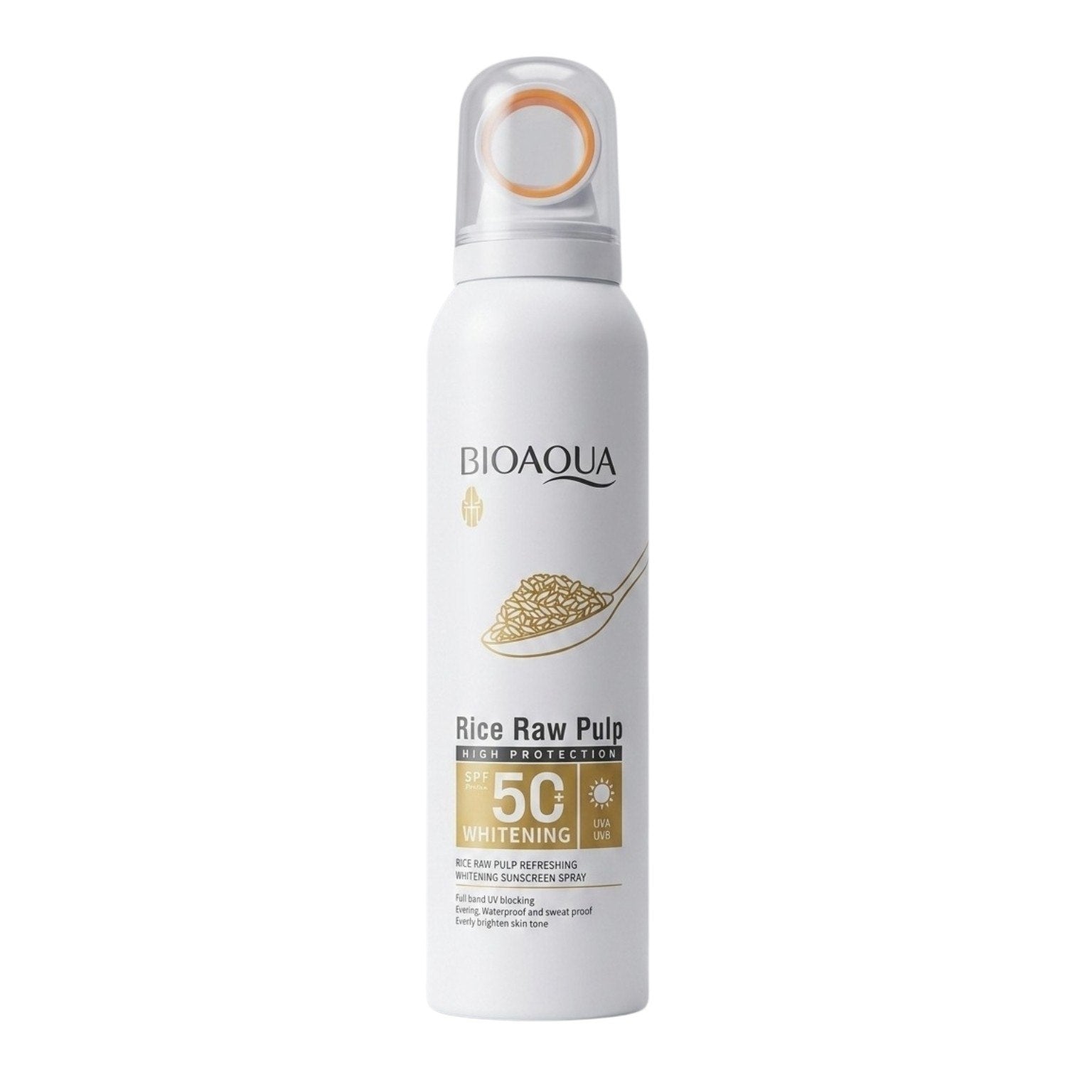 PROTECTOR SOLAR EN SPRAY CON EXTRACTO DE ARROZ PROTEGER LA PIEL DE LA EXPOSICIÓN SOLAR BIOAQUA 150ML