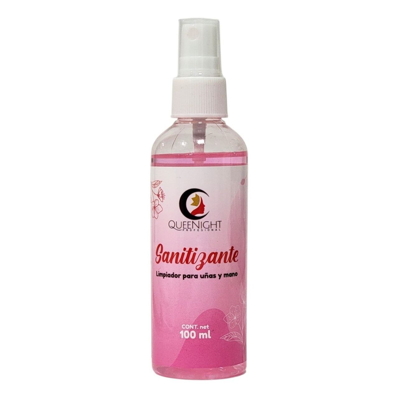 SANITIZANTE LIMPIADOR PARA UÑAS Y MANOS EN AEROSOL ELIMINAR GRASA, BACTERIAS Y RESIDUOS QUEENIGHT 100ML