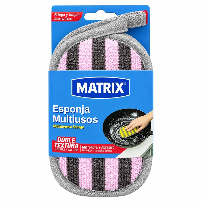 SET DE 2 PASTES MULTIUSOS DE DOBLE TEXTURA DE LIMPIEZA MATRIX 15CM