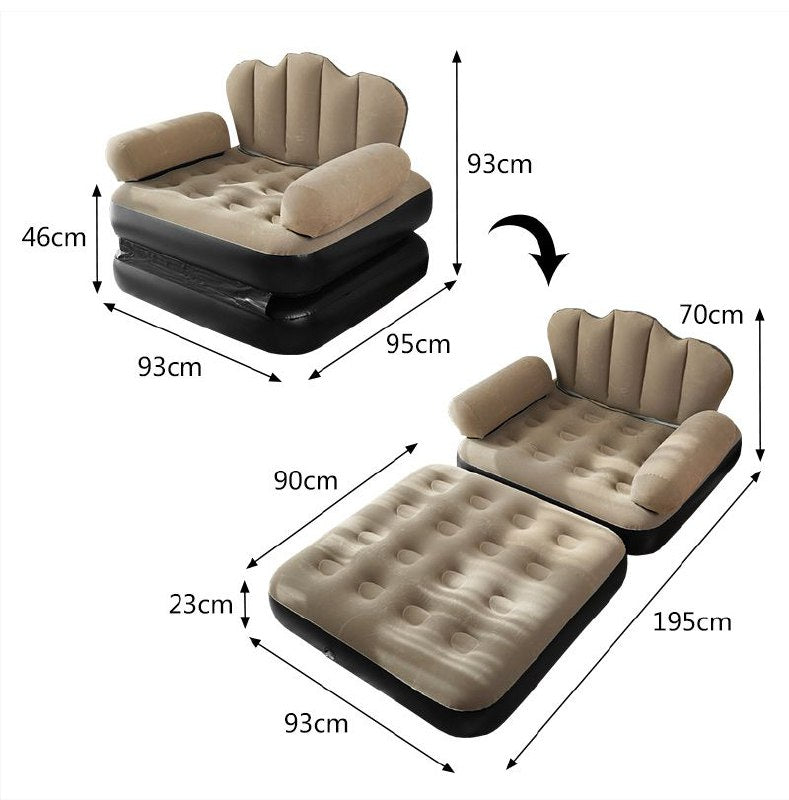 SOFA INFLABLE MULTIFUNCIONAL PARA ADULTOS PLEGABLE DE PVC