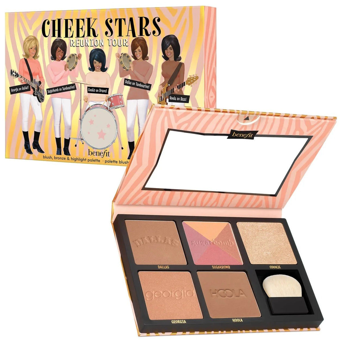 PALETA DE MAQUILLAJE PARA ROSTRO RUBOR BRONCEADOR E ILUMINADOR CHEEK STARS BENEFIT 40G