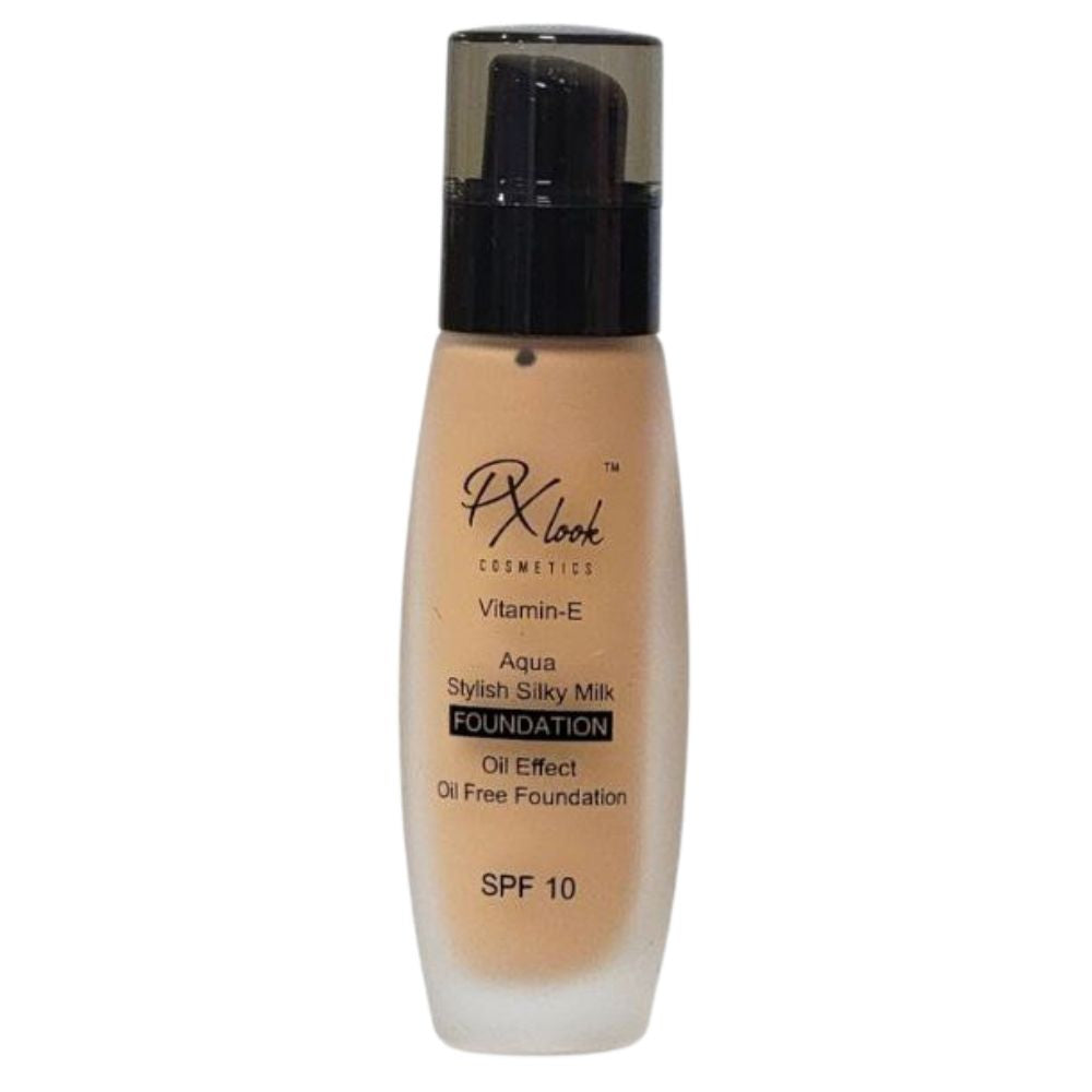 BASE DE MAQUILLAJE LIQUIDA SPF10 Y VITAMINA E 6 TONOS PX LOOK COSMETICS 30ML