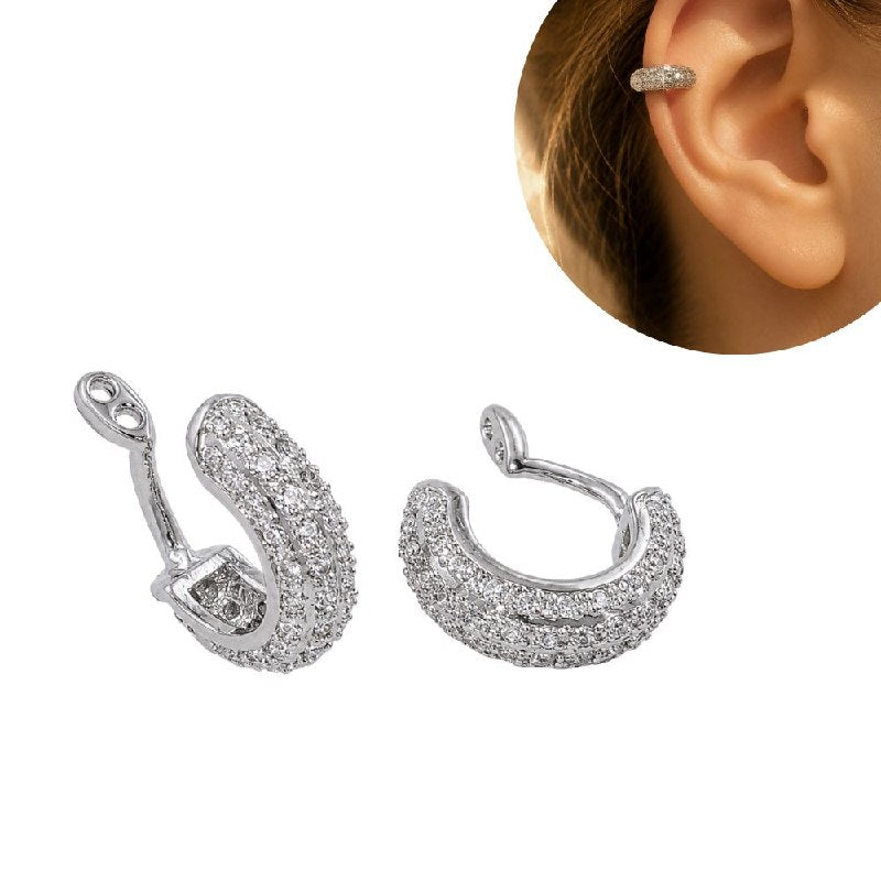 ARITOS DE ENCHAPE PARA DAMA CON DISEÑO EARCUFF 1CM