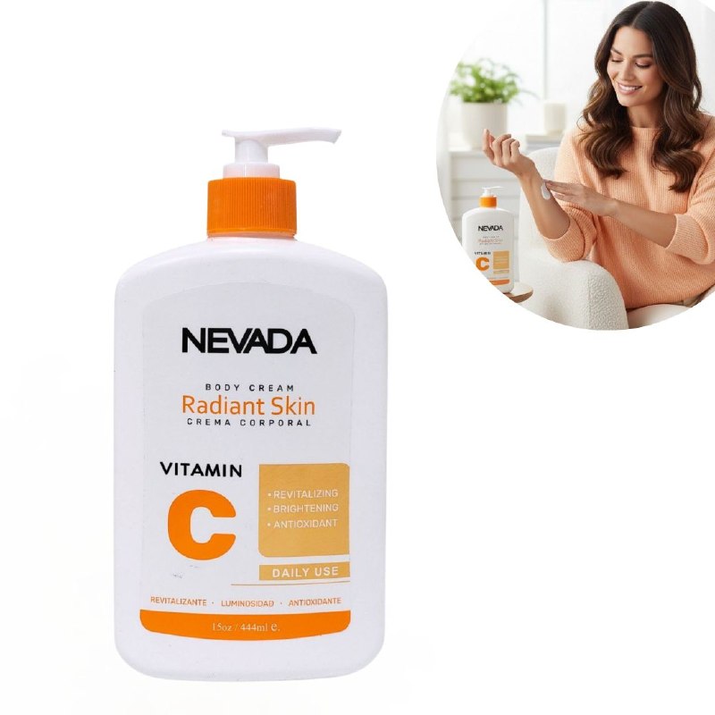 CREMA CORPORAL ILUMINADORA Y ANTIOXIDANTE CON VITAMINA C NEVADA 444ML