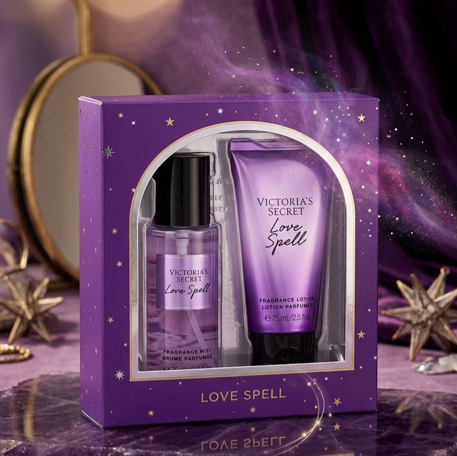 SET DE VICTORIAS SECRET LOVE SPELL SPLASH Y CREMA 75MLX2