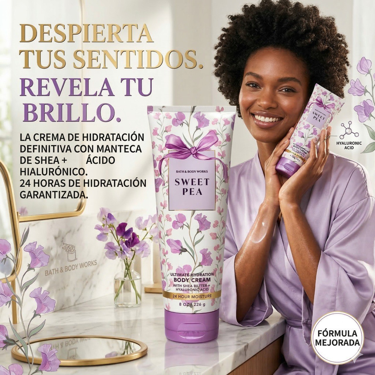 BATH & BODY WORKS CREMA SWEET PEA 226ML (M)