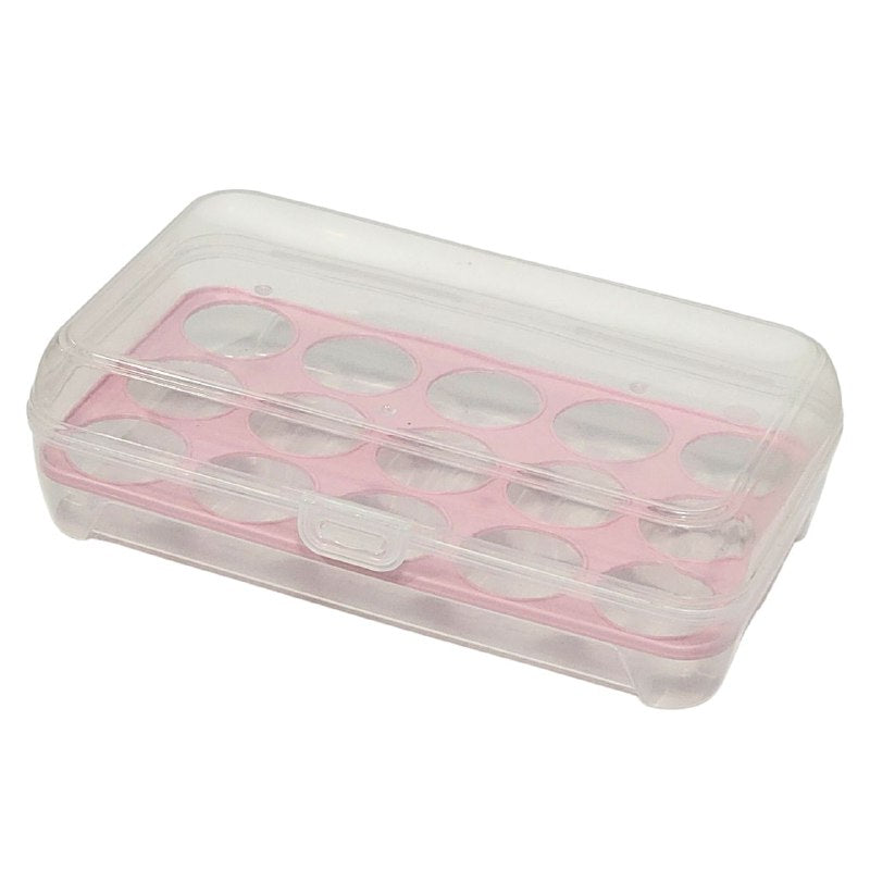ORGANIZADOR DE HUEVOS TRANSPARENTE HUEVERA PARA 15 HUEVOS,3 COLORES, 23X13CM