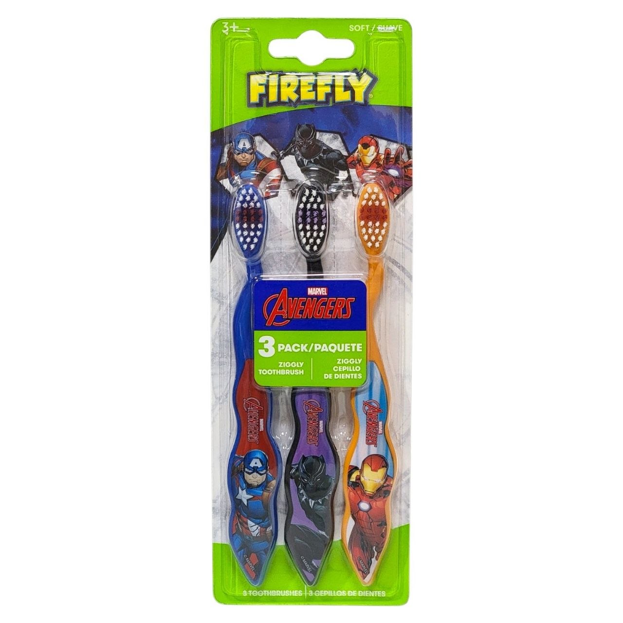 SET DE CEPILLOS DE DIENTES PARA NIÑOS DE MARVEL AVENGERS 3UND FIREFLY