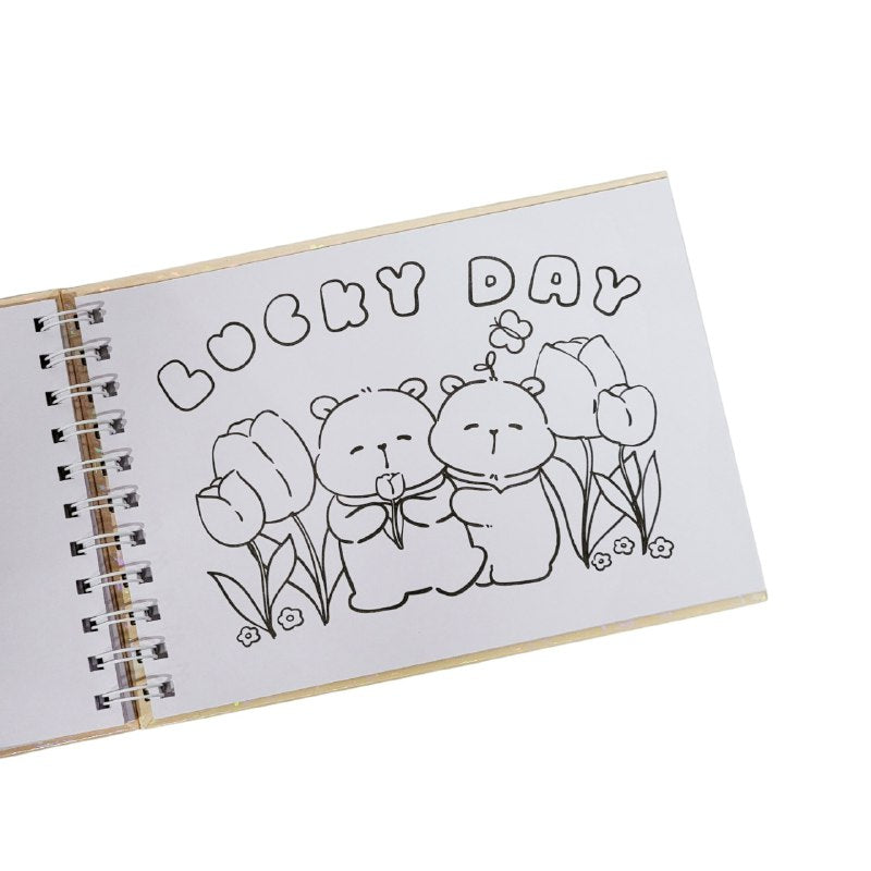 LIBRO PARA COLOREAR DIVERTIDO DE 48 PAGINAS PARA NIÑOS DE CAPIBARA COLORING BOOK 15X22CM