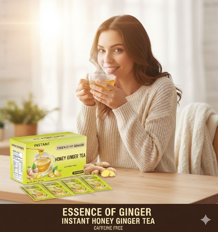 TE INSTANTANEO DE MIEL Y JENGIBRE SABOR A LIMON SIN CAFEINA ESSENCE 20UND