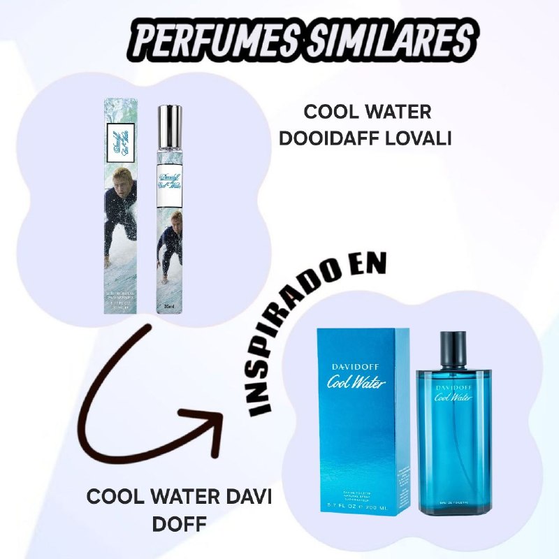 PERFUME DE TUBO COOL WATER DOOIDAFF LOVALI 35ML 1 UND (DUPE COOL WATER DAVIDOFF)