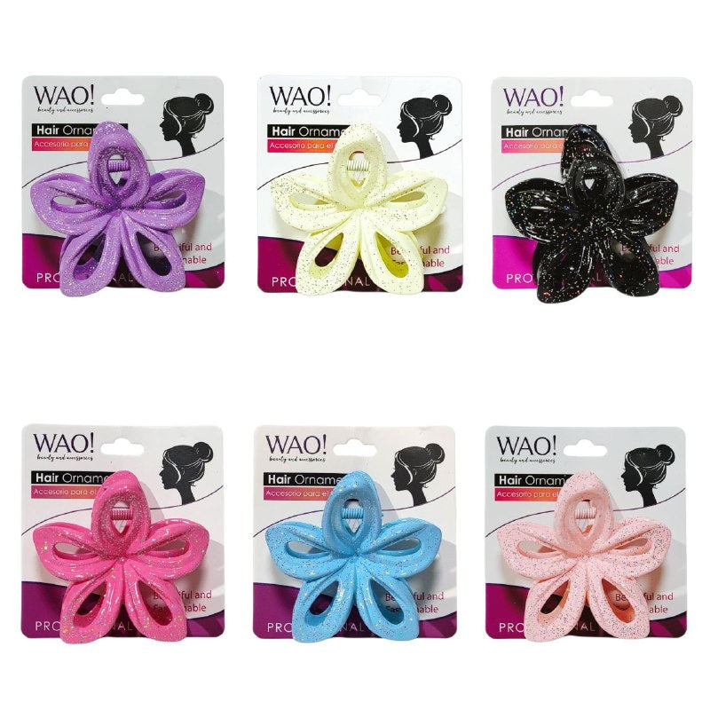 GANCHO PARA EL CABELLO CON DISEÑO DE FLOR WAO 7X9CM