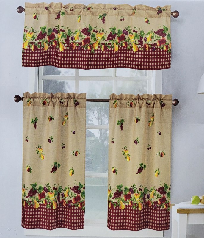 CORTINAS PARA HOGAR COCINA, ELEGANTES EN SET DE 3 PIEZAS BENELI HOMEPARA HOGAR COCINA, ELEGANTES EN SET DE 3 PIEZAS BENELI HOME