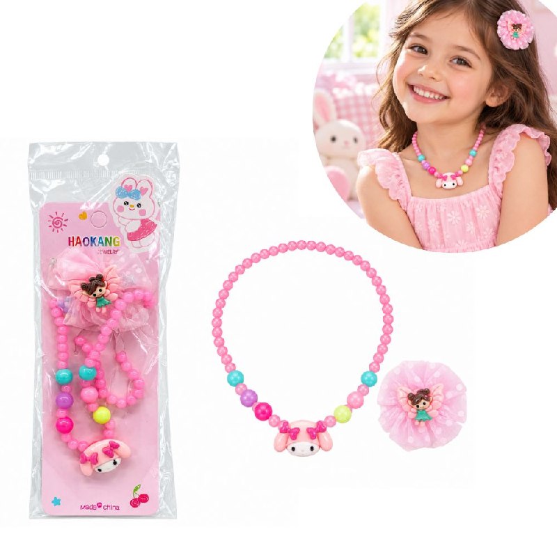 SET DE COLLAR Y ACCESORIO PARA CABELLO INFANTIL PARA NIÑAS HAOKKANG